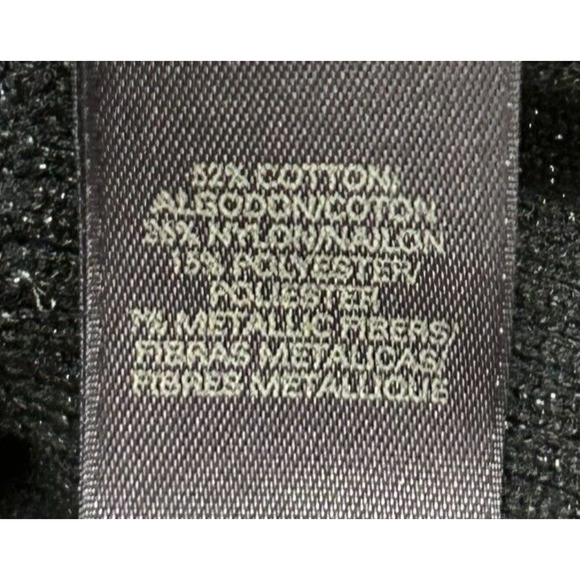 Liz Claiborne Sweater Womens XL Black Metallic Sequins Boat Neck Long Sleeve NWT - Picture 8 of 11